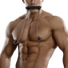 Ouch! Silicone Bâillon avec Pinces Tétons Nipple Gag Noir